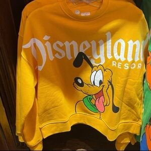 Disney Yellow Pluto Graphic Sweatshirt